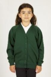 Friends School Lisburn Cardigan Bottle Green