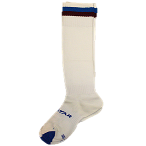 Gym Sock - white/maroon Victoria Prep Sock